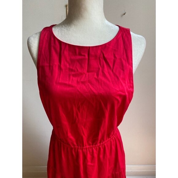 Alice + Olivia NEW womens red "Hartley" dress BNWT open back tiered midi - Picture 4 of 8